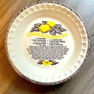 Vintage Lemon Meringue Pie Plate